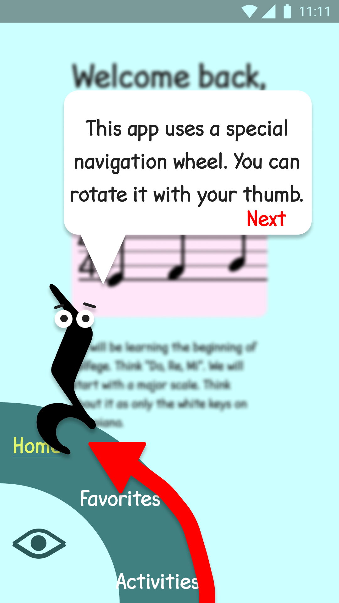 Onboarding Instructions use the mousewheel