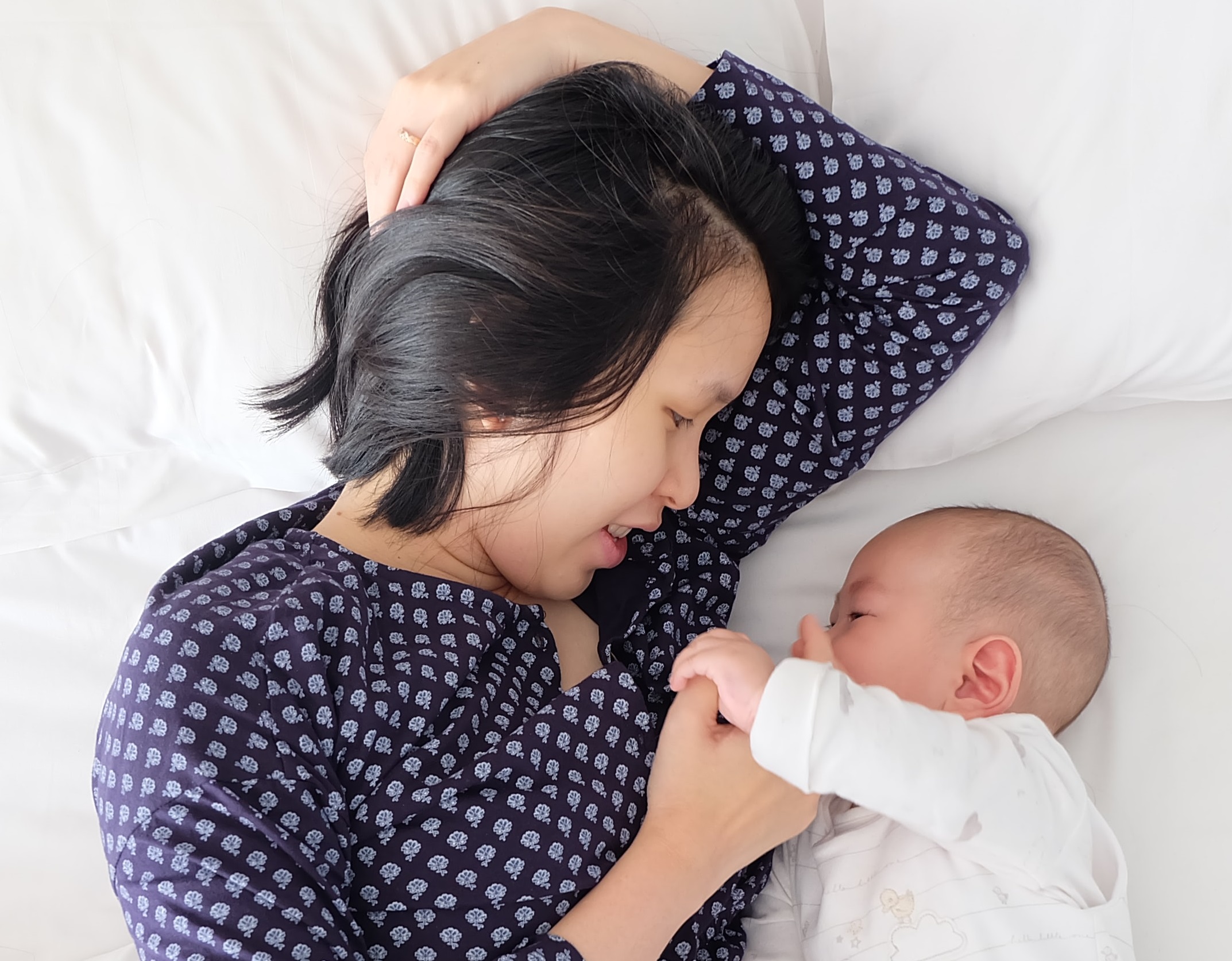Lisa and her baby