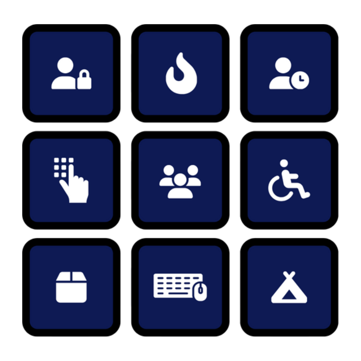 Yellowbox Multiple Locker Types, e.g. Permanent locker, Hot locker, Visitor locker, Team locker, Parcel Locker, Exchange locker