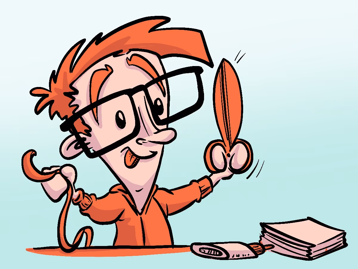 a cute guy doung arts and crafts