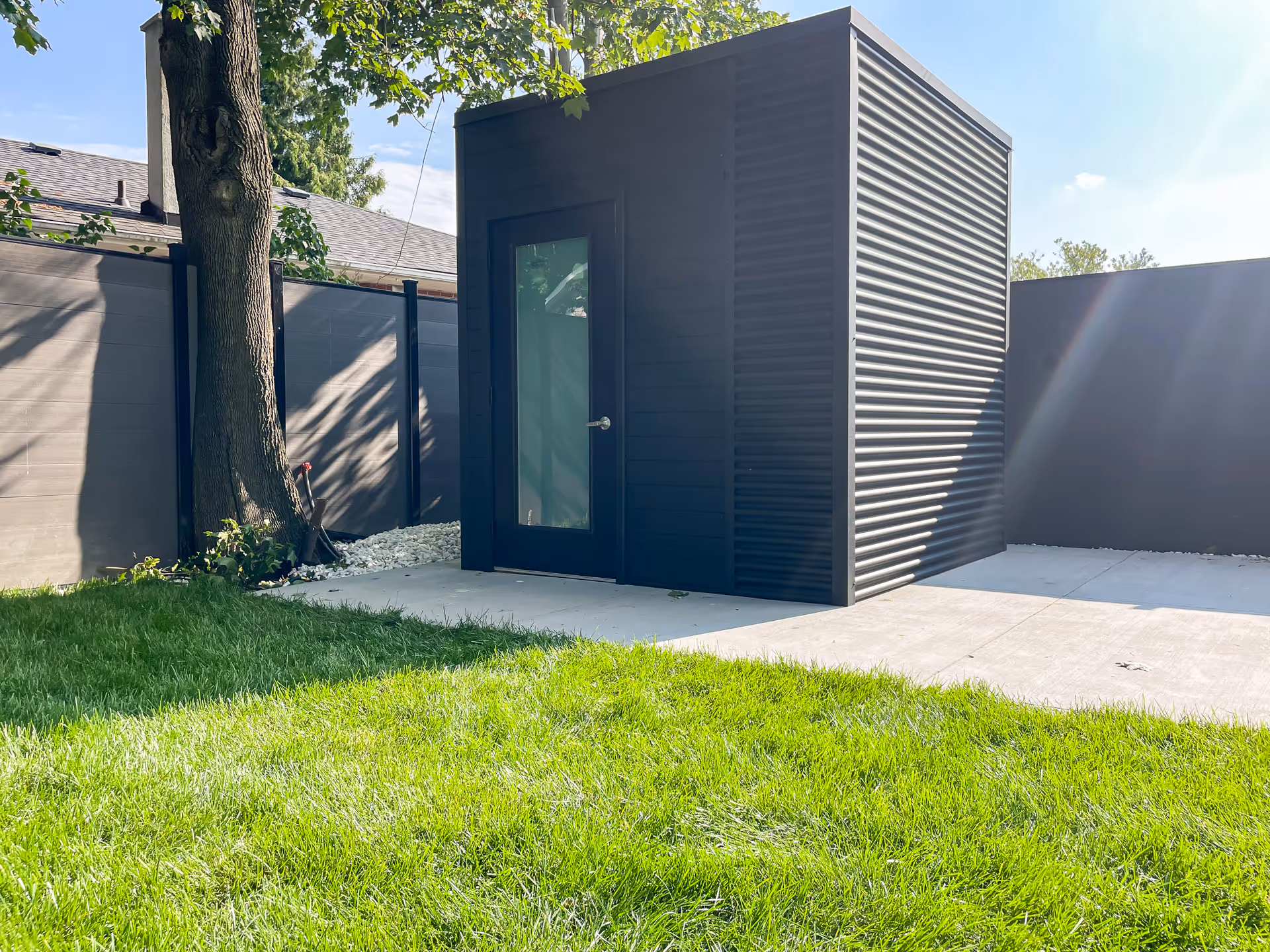 Cube Shed all in black
