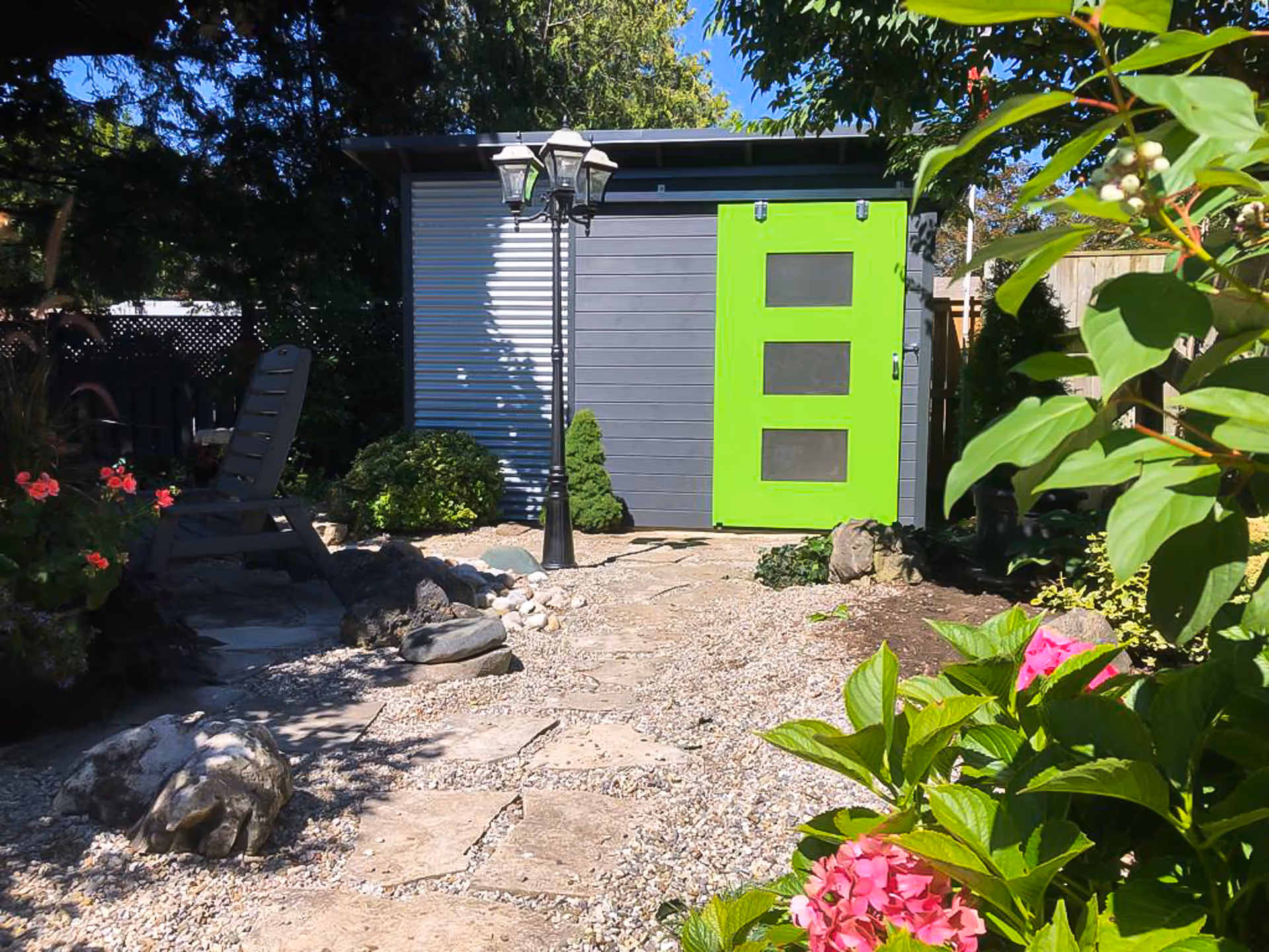 Bar Shed with Double Doors Poolside