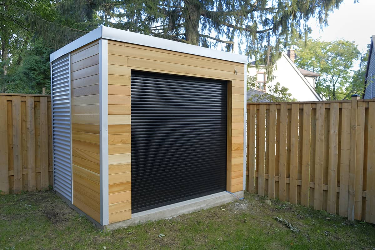 Bar Shed with Double Doors Poolside