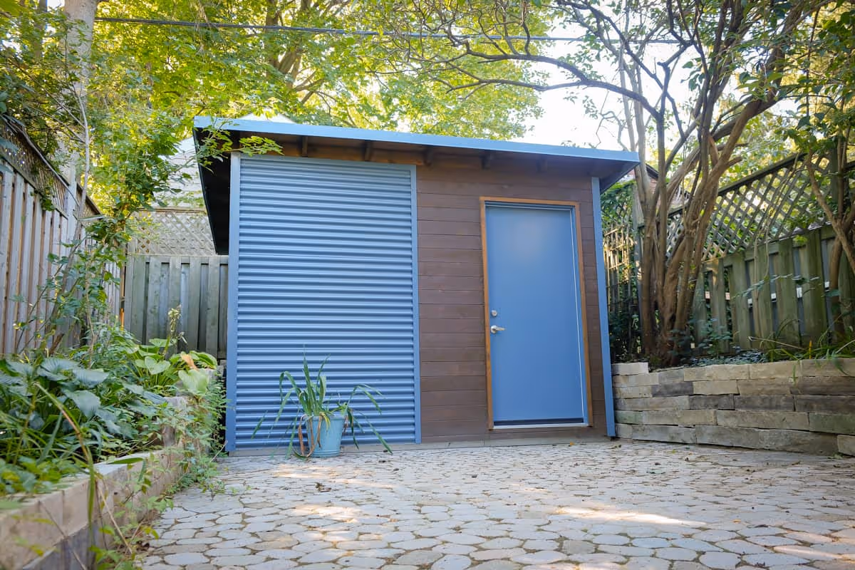 Bar Shed with Double Doors Poolside