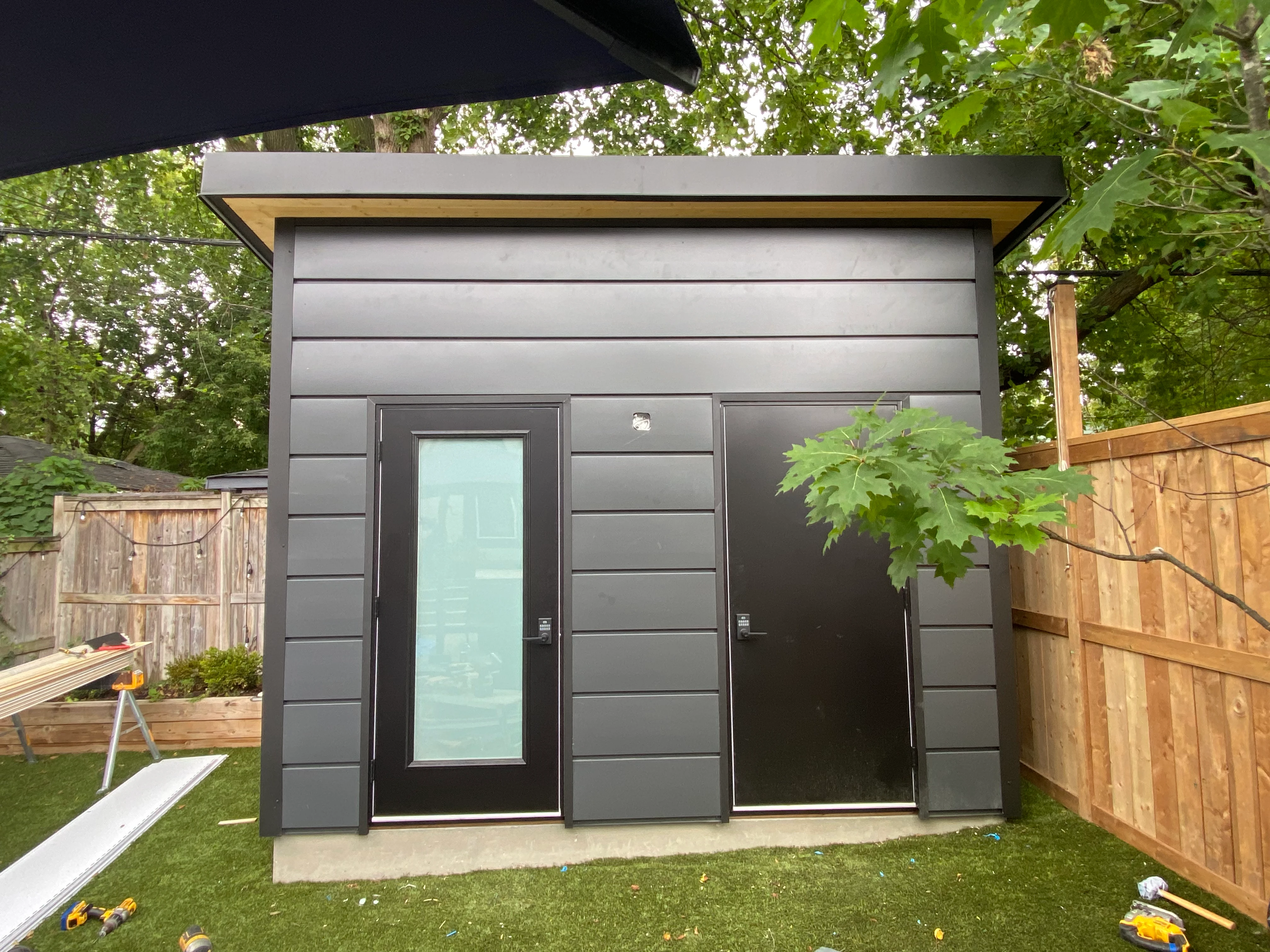 Bar Shed with Double Doors Poolside