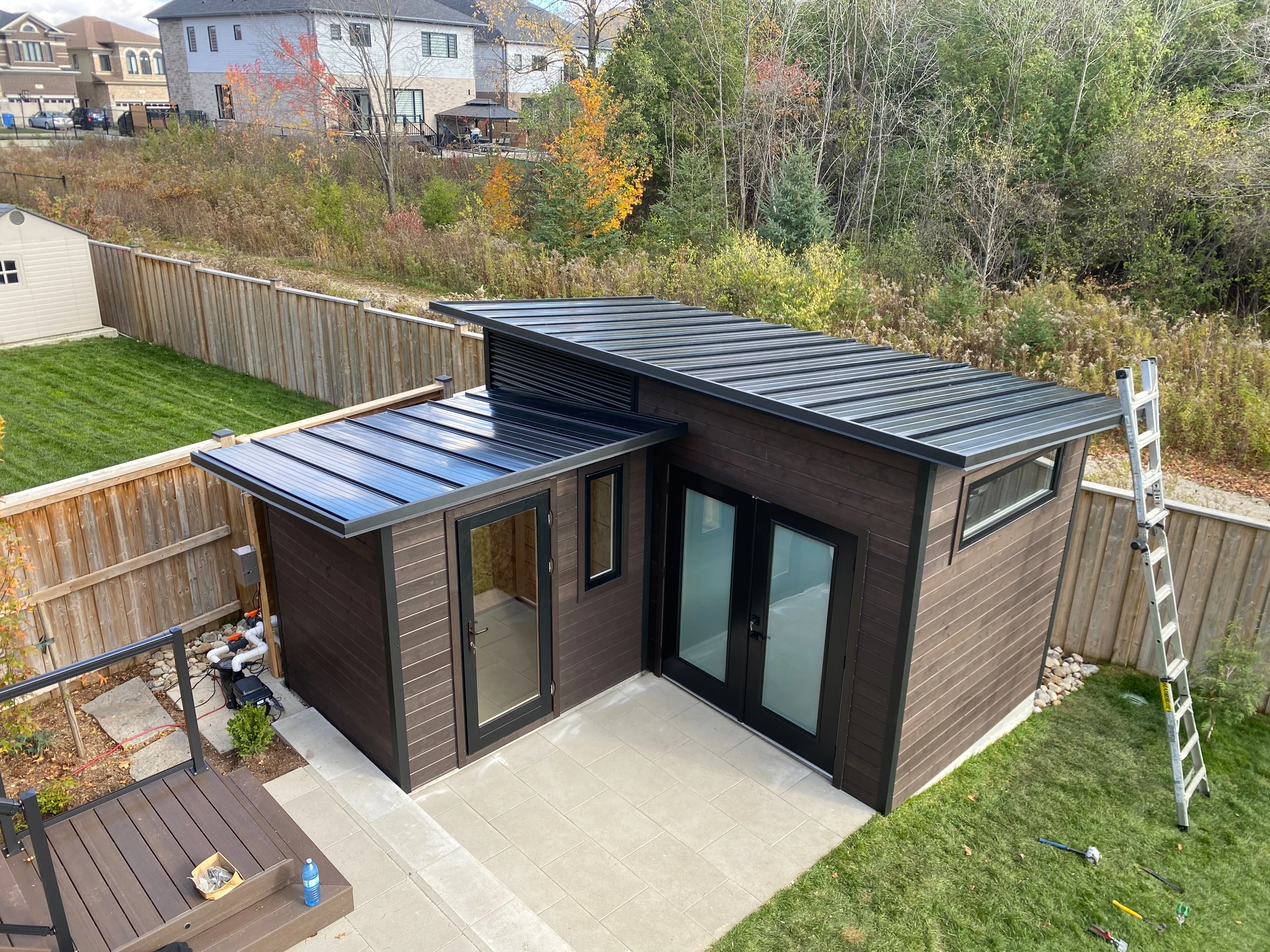 Bar Shed with Double Doors Poolside