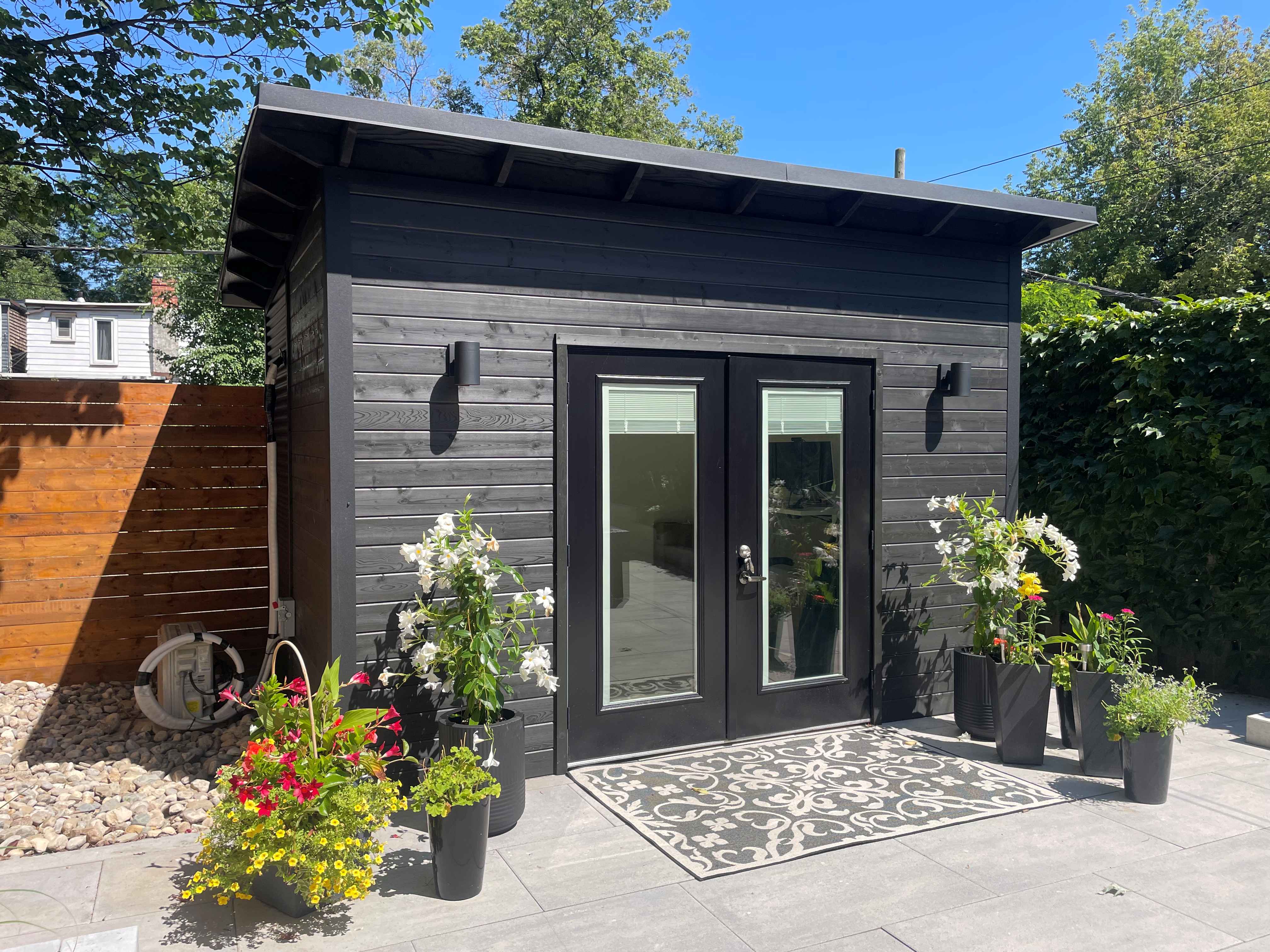 Bar Shed with Double Doors Poolside