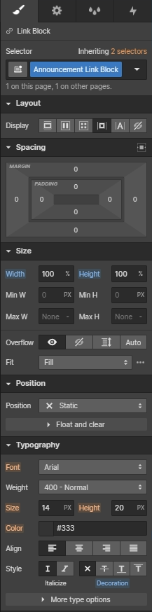 Link Block Settings: Part 1