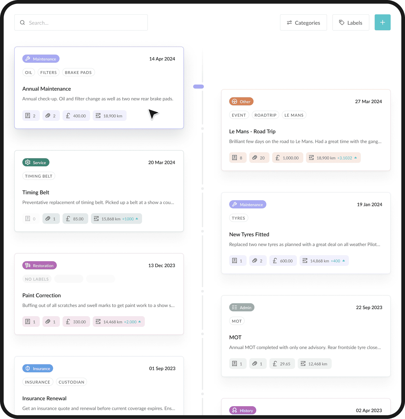 History file image, desktop application view
