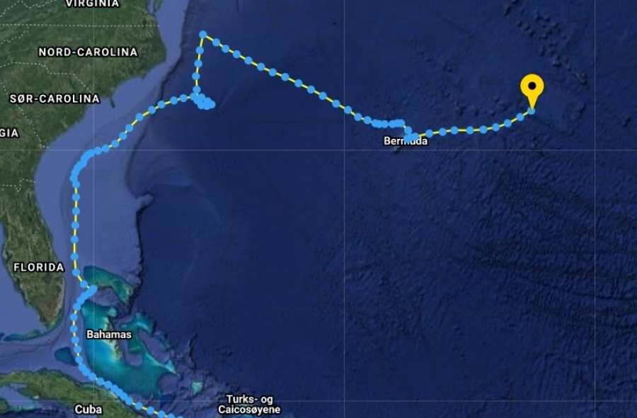 SØRLANDET har kastet loss fra Bermuda