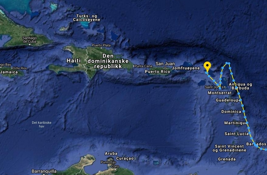 SØRLANDET har anløpt St. Martin