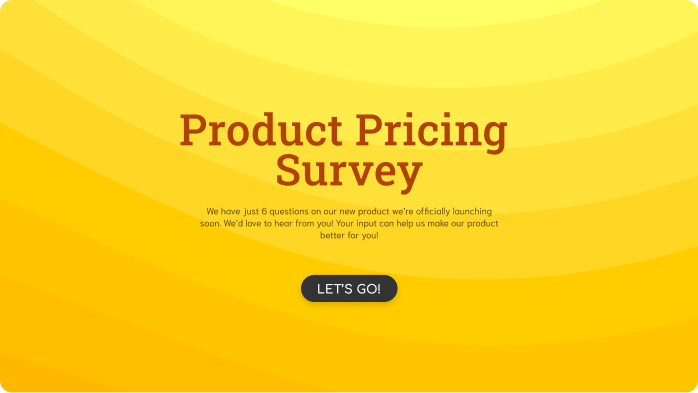 product pricing survey