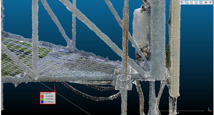 Figure 1 Underside of gantry.&nbsp;Point #9-1 without GCP