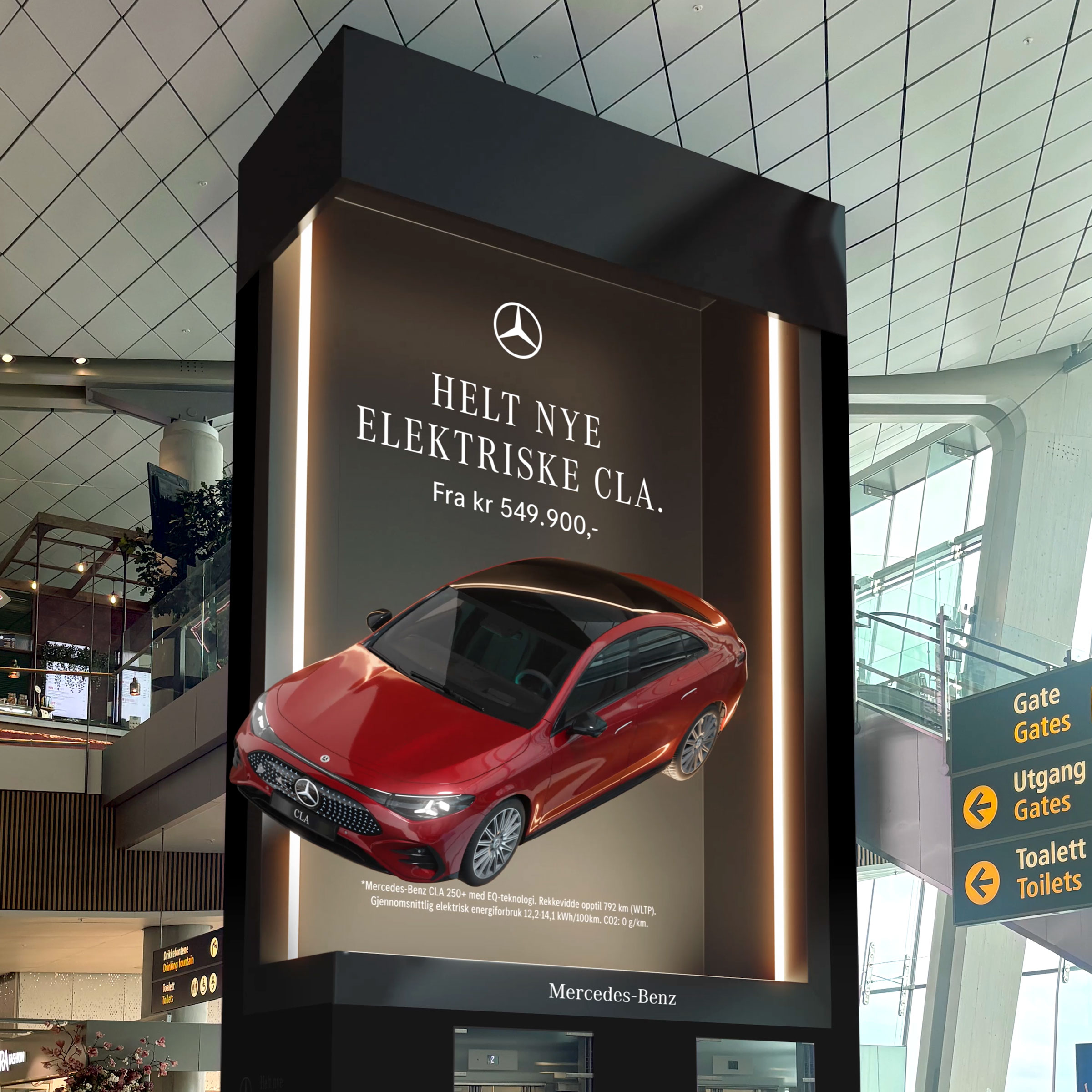 Mercedes digitalt bilboard