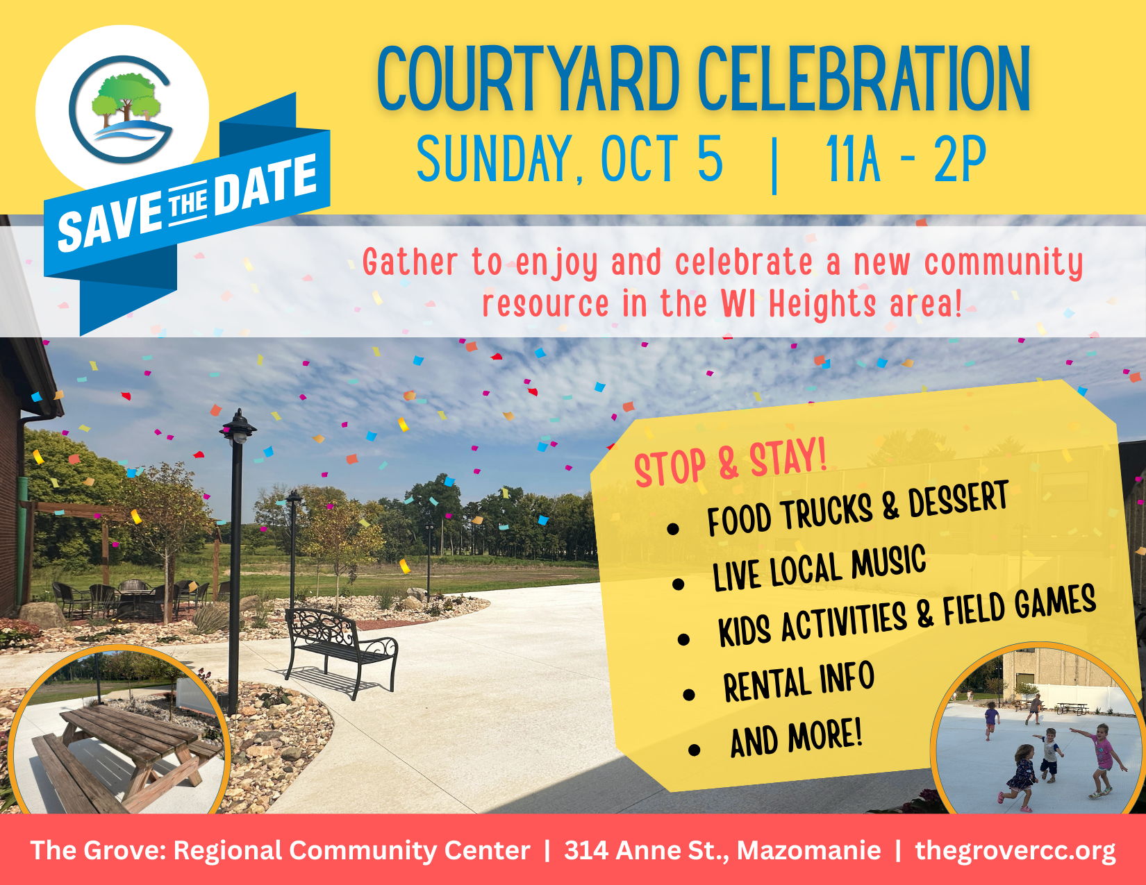 You're Invited - Oct 5th, Courtyard Celebration!