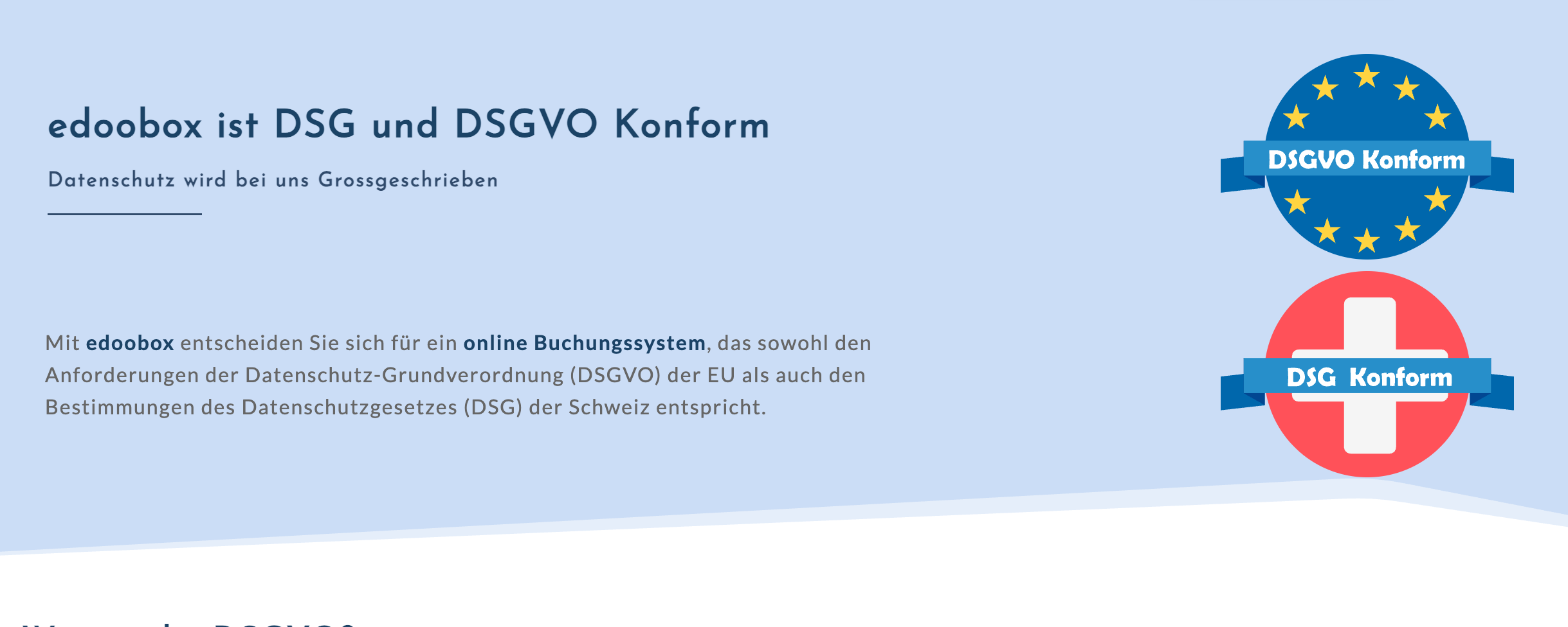 edoobox ist DSG- und DSGVO-konform