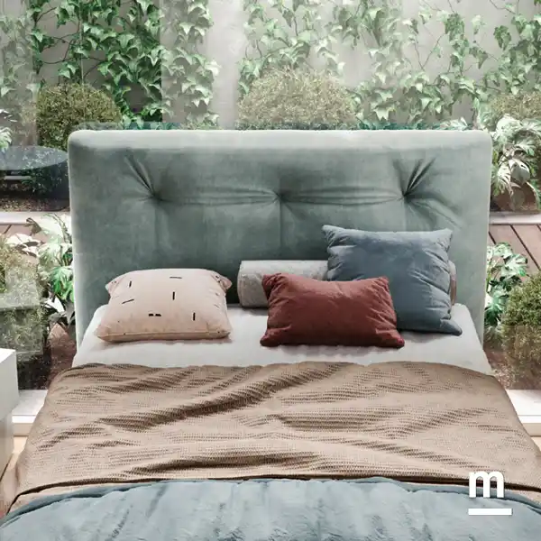 Testata letto Step Moretti Compact in Velvet 107