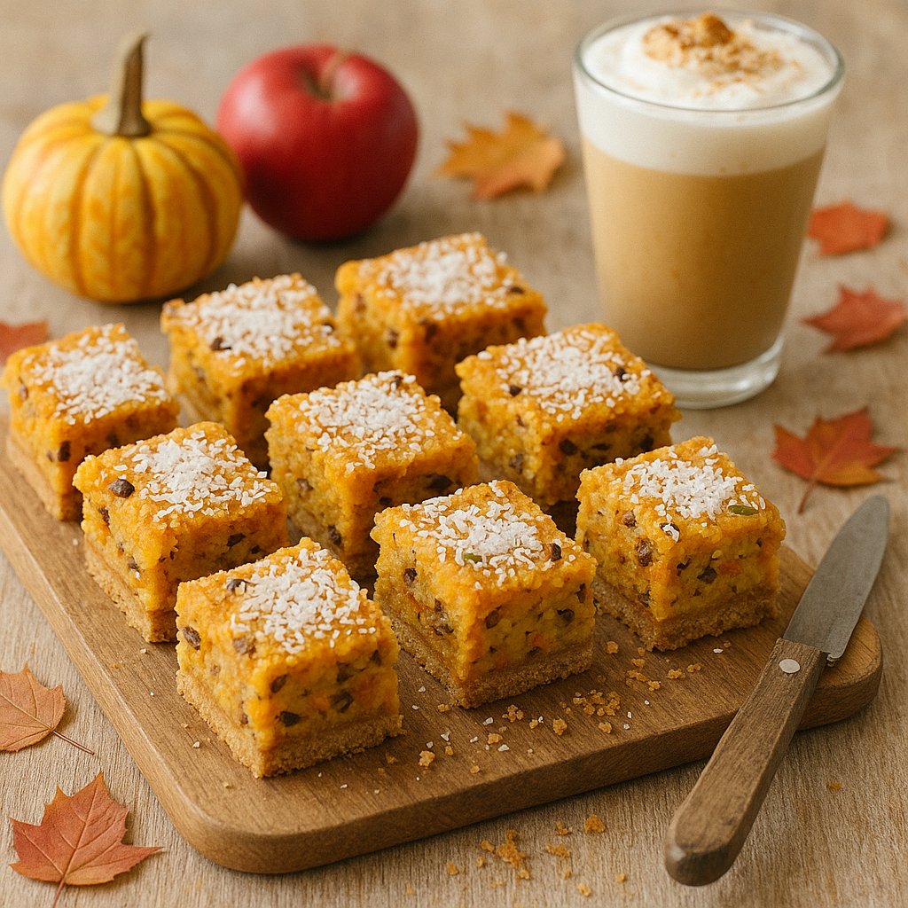 Kürbis-Apfel-Schnitten mit Kokos