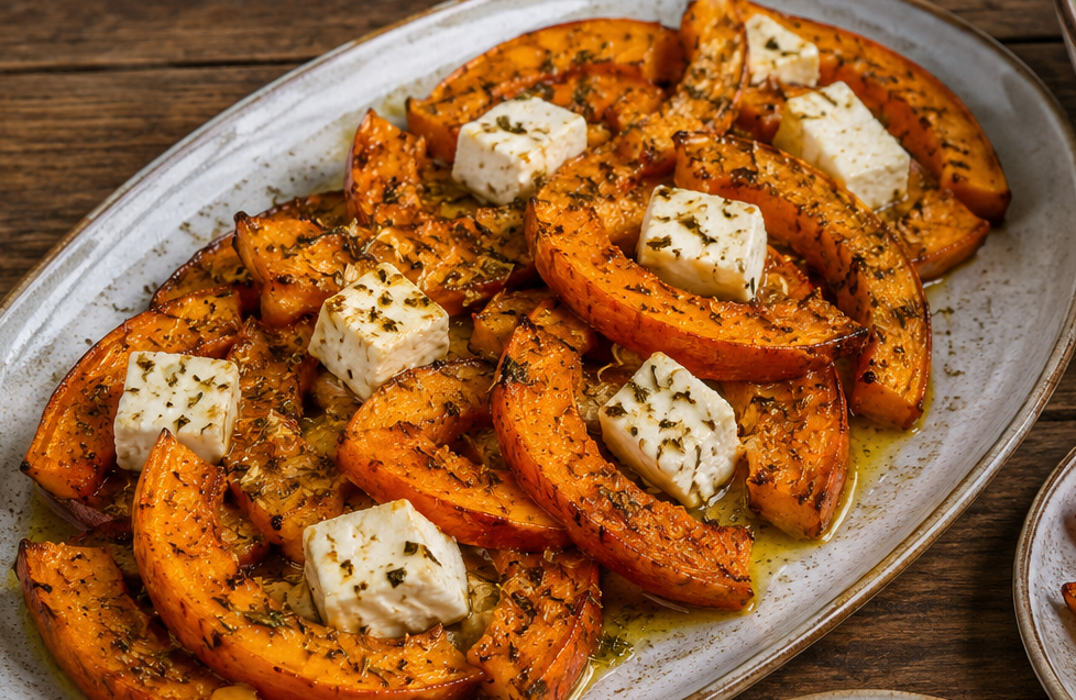 Ofen-Kürbis mit Feta