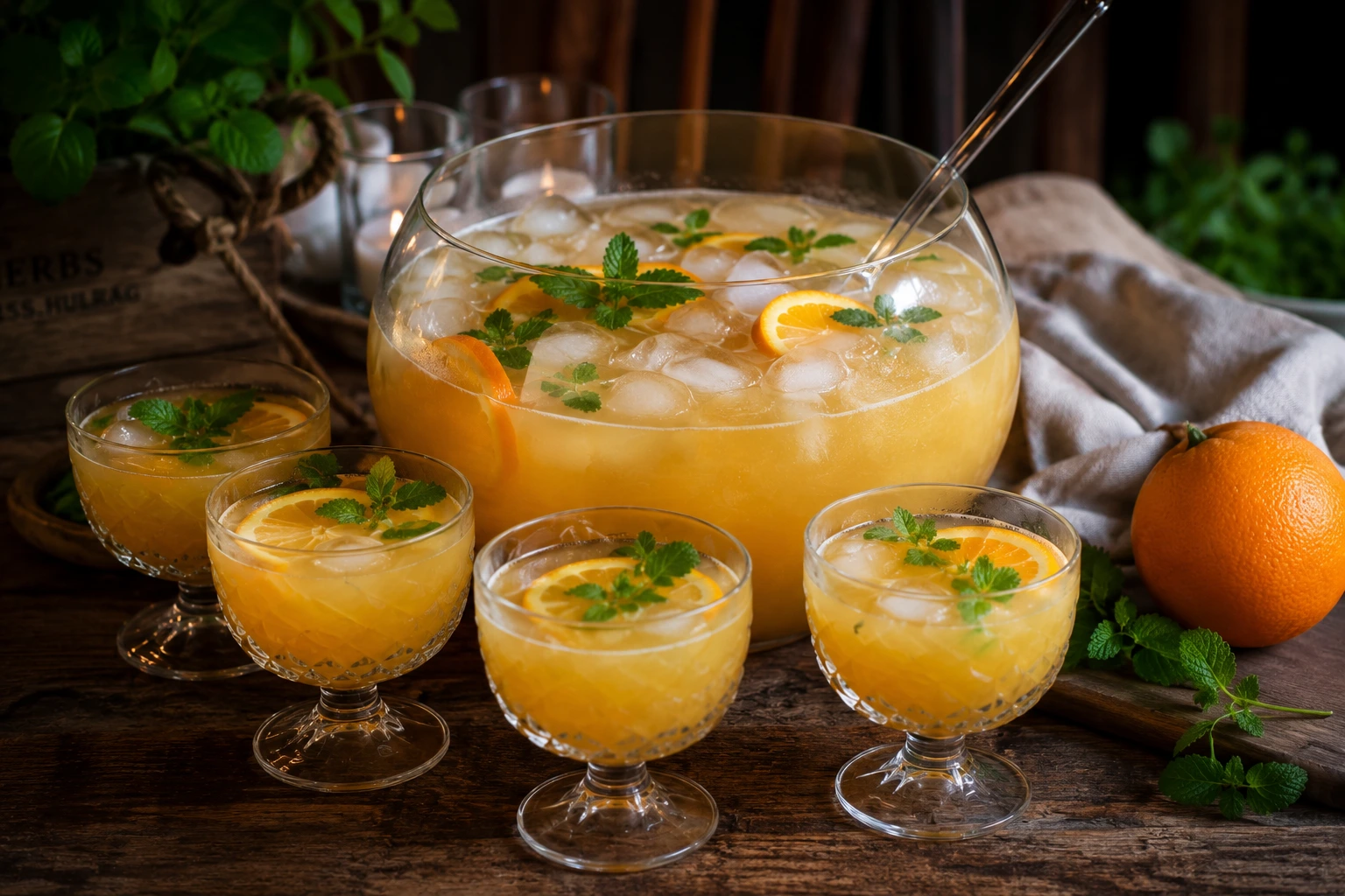 Kürbis-Rum-Bowle