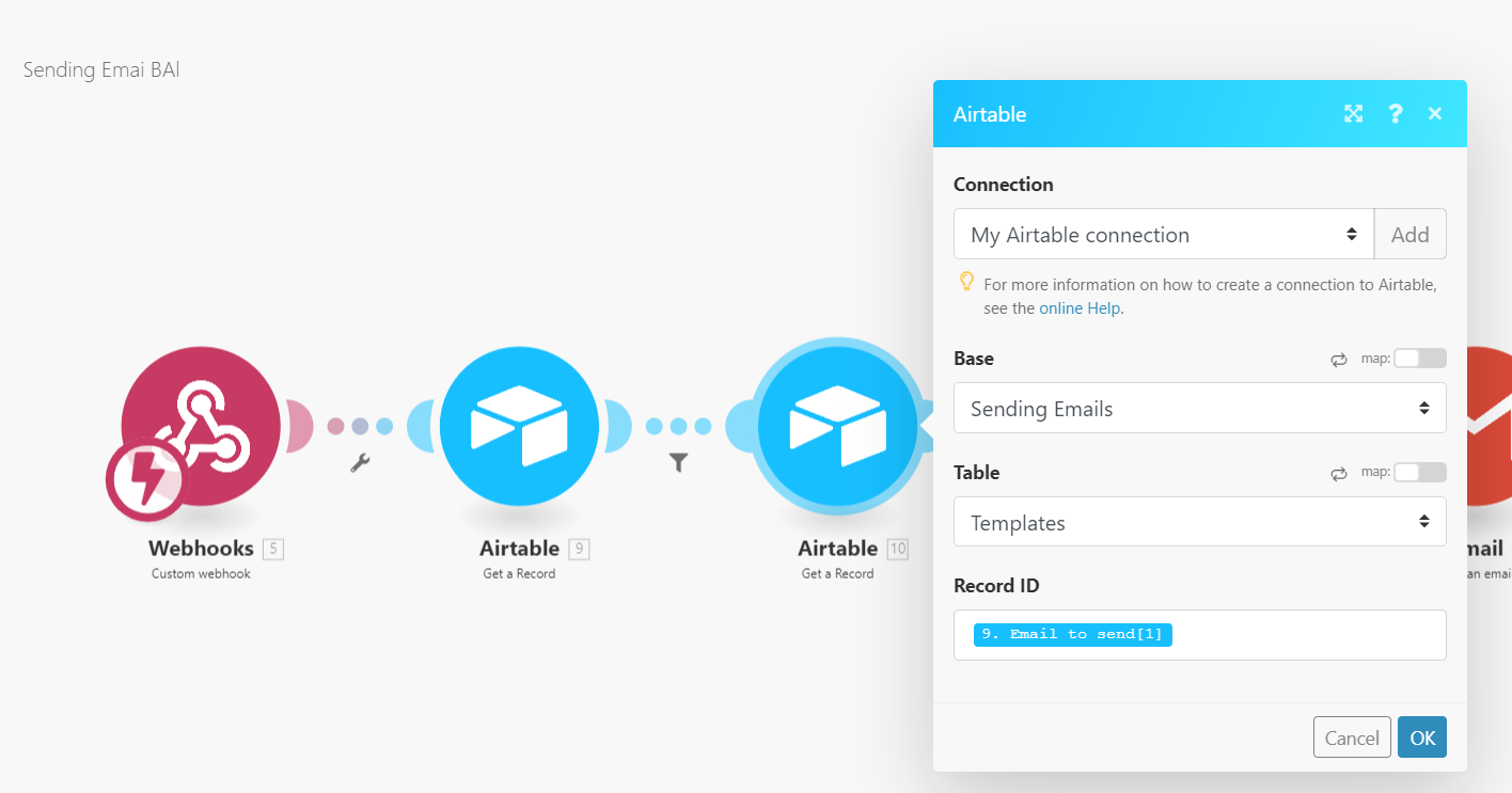 Connexion Airtable à Make