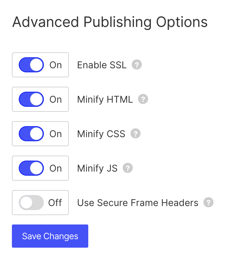 paramètre certificat SSL sur Webflow