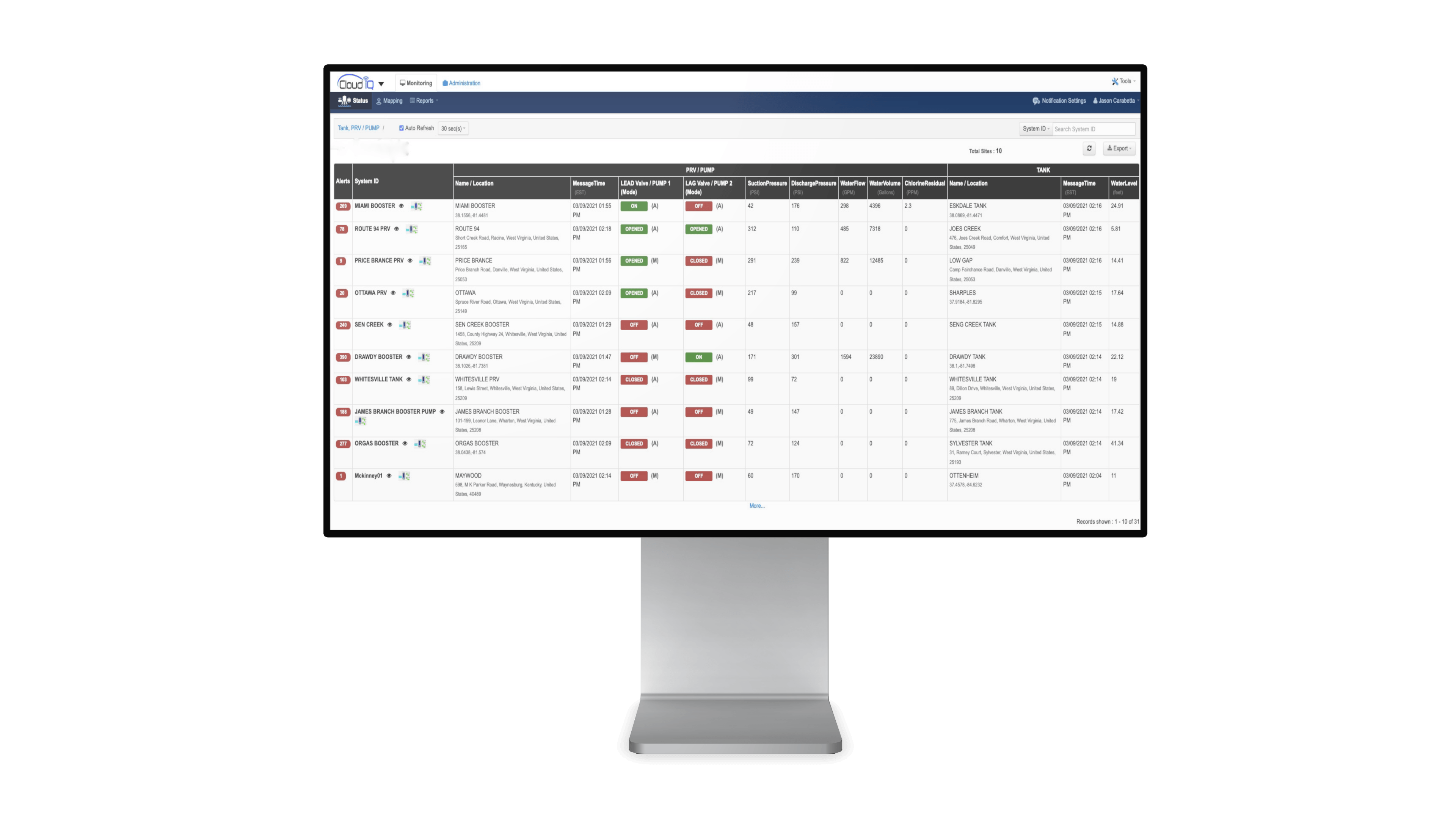 RT Product Software Screenshot