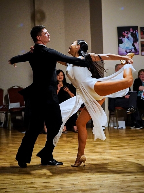 a picture of Adam and Rachel- American Smooth couple coached by Atanas