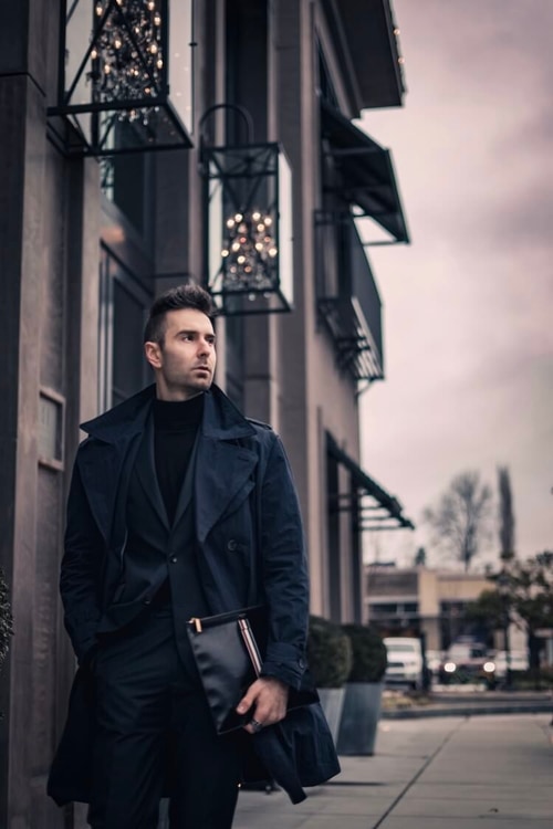 Atanas Malamov in a fashion editorial photoshoot