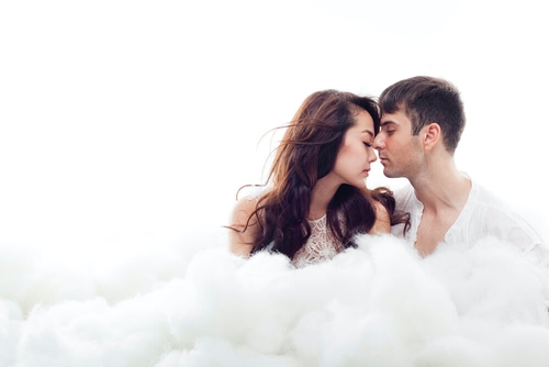 Atanas Malamov in an editorial photoshoot with Minh Hang - a Vietnamese actress