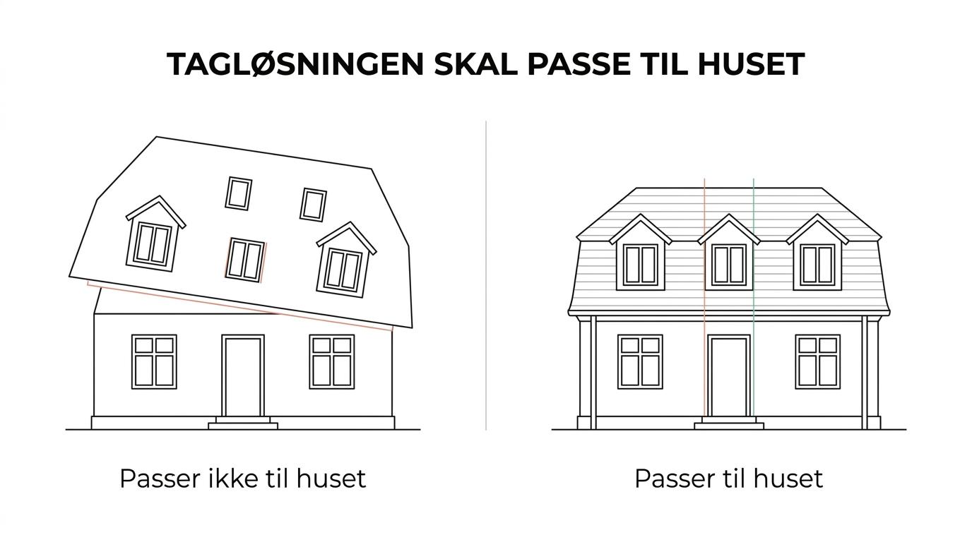 Side-by-side comparison of four roof solutions: traditional dormers, modern dormers, full roof lift, and partial roof lift with dormers, showing when each fits best.
