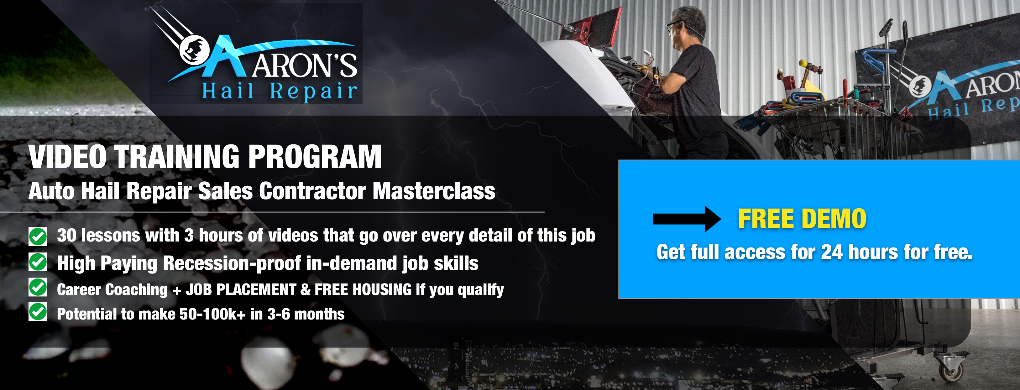 Looking for Easy Well Paying Jobs? Learn about Auto Hail Repair Contracting