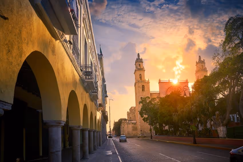 Yucatán Cathedral in Merida, the city in Mexico