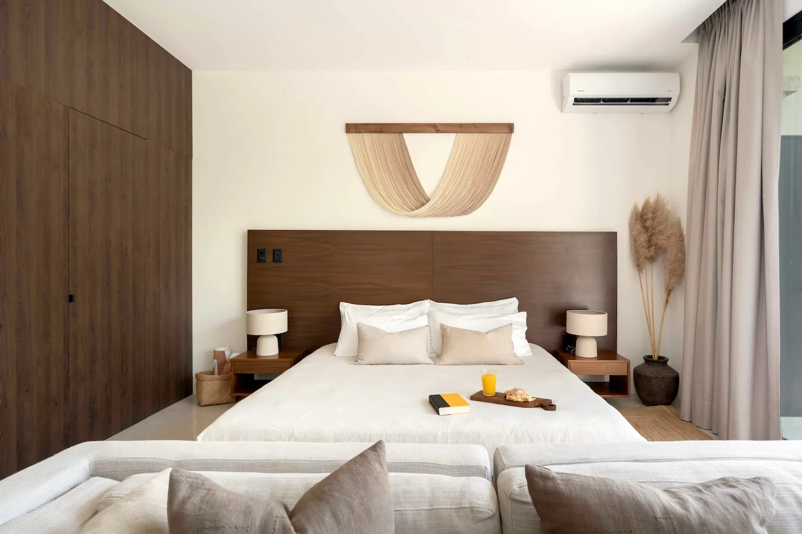 Modern interior of 525 Tulum studio, designed as a rental property in Tulum, Mexico