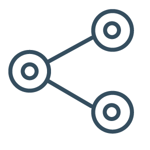 Icon of a person working on a laptop