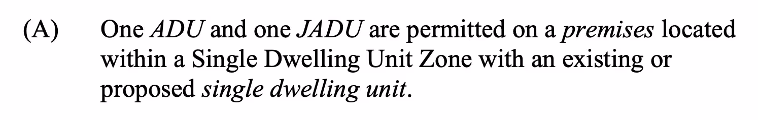 San Diego City Code Excerpt