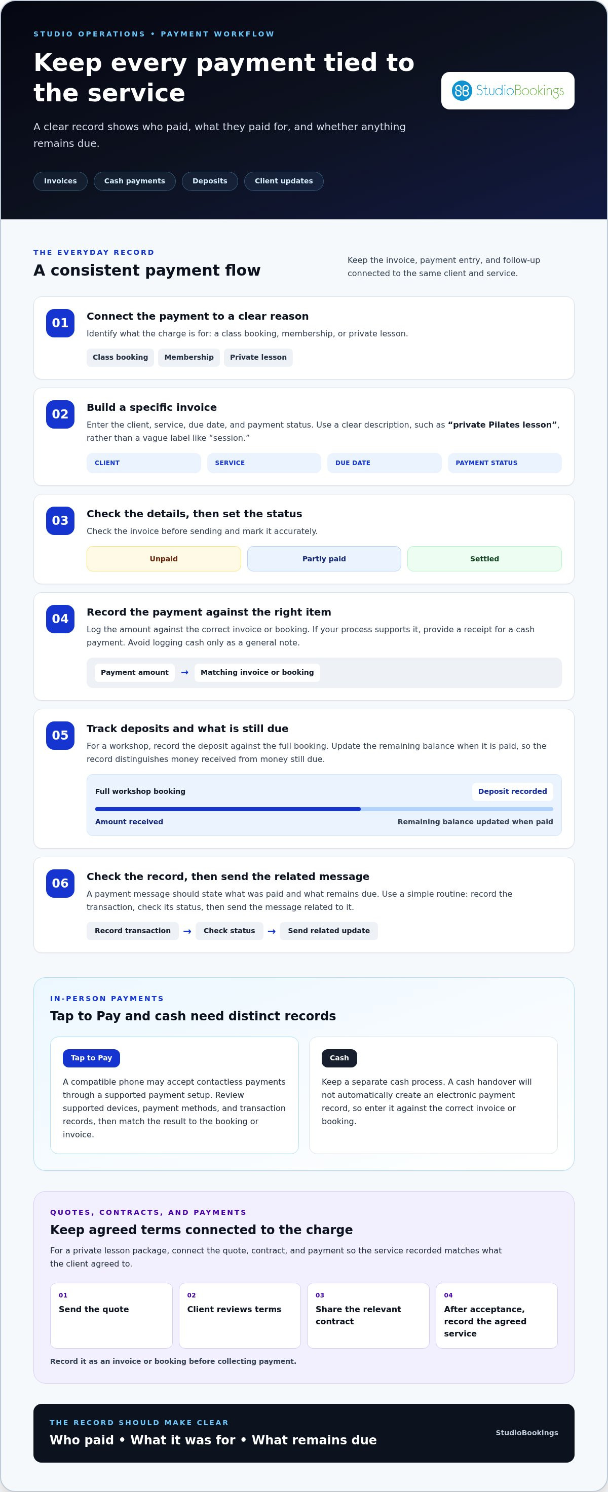 Studio Management Mobile App