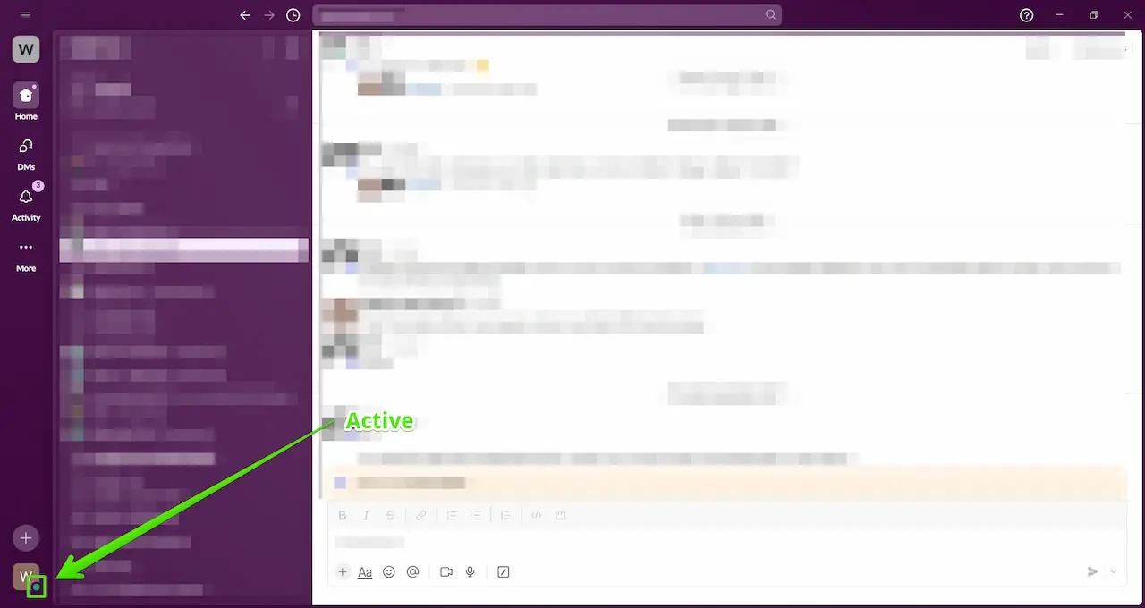 active on slack