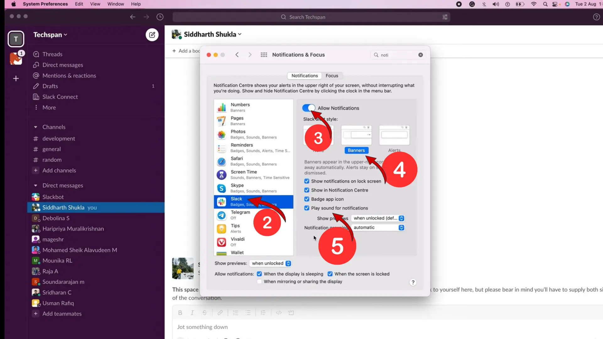 Check macOS Notification Permissions for Slack