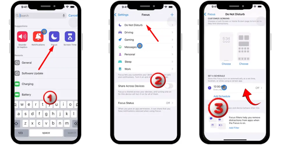 Turn Off Focus Modes on iPhone