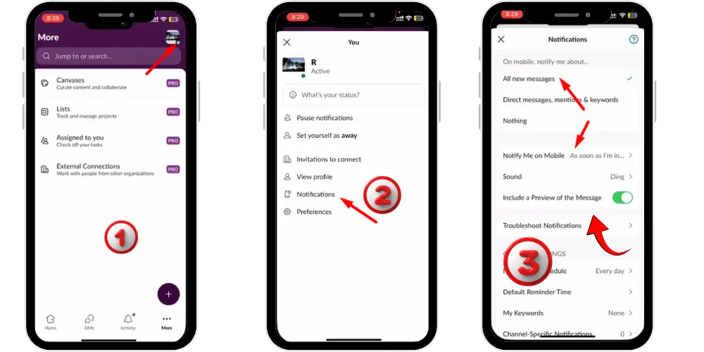 Enable Push Notifications Inside Slack