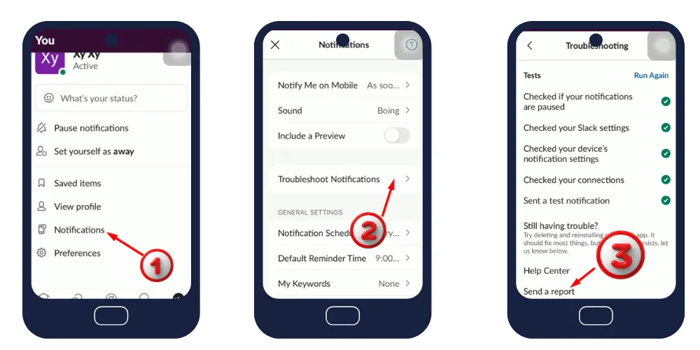 Run Slack's Built-In Notification Diagnostic