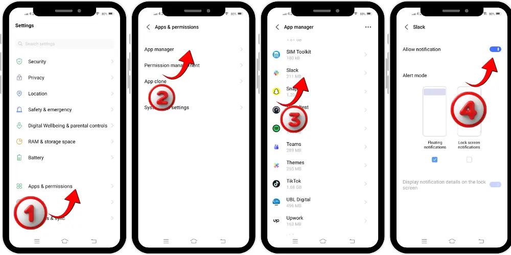 Check Android App Notification Permissions