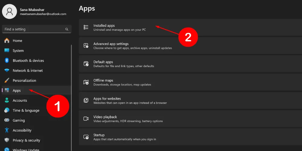 Go Installed Apps