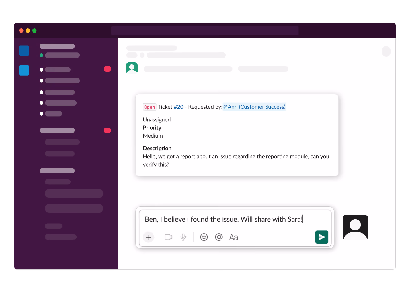 Suptask as a Halp alternative, Slack create new ticket