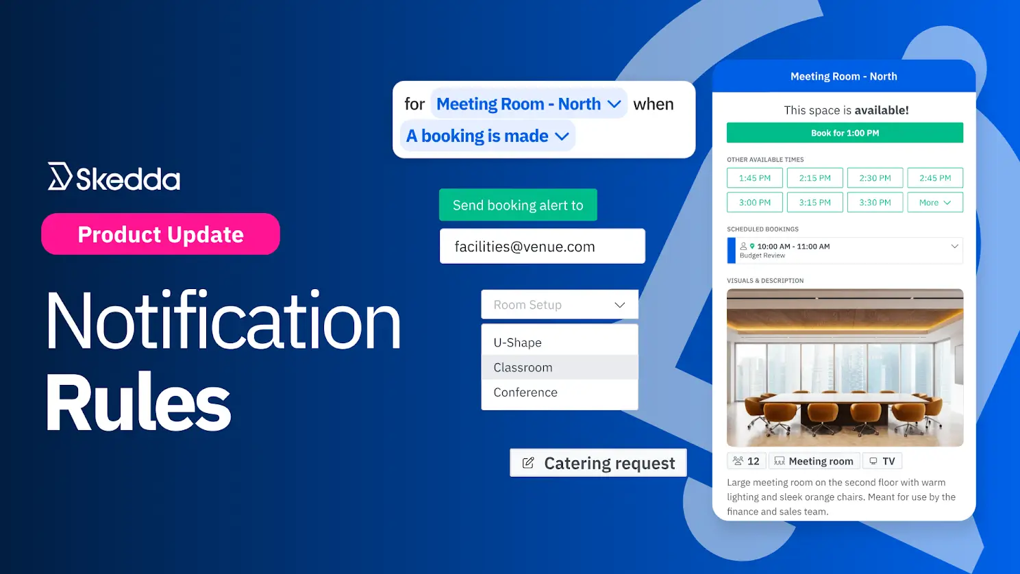 Route Service Requests with Skedda’s Notification Rules