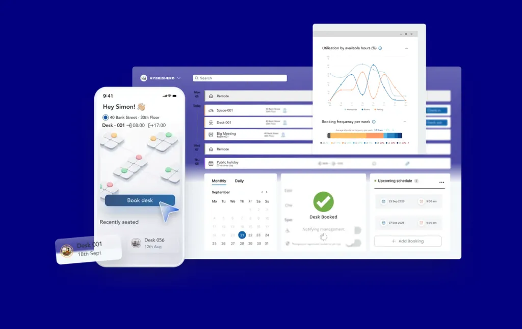 Hybrid Hero desk booking software platform