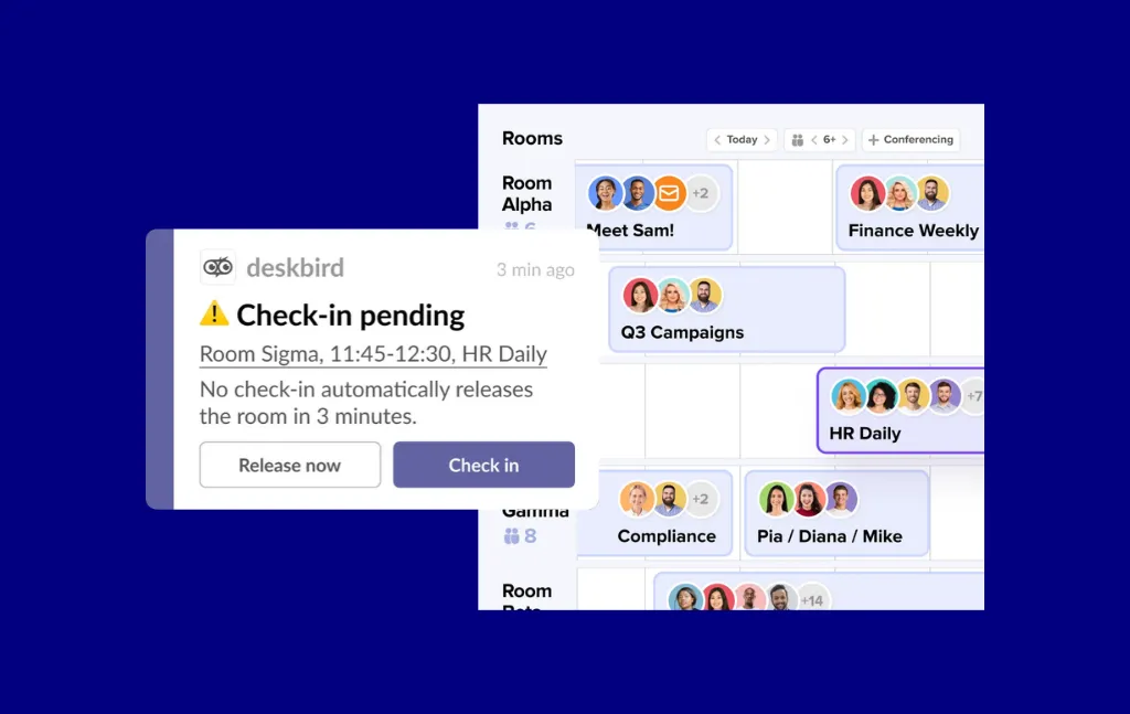 deskbird meeting room booking software platform