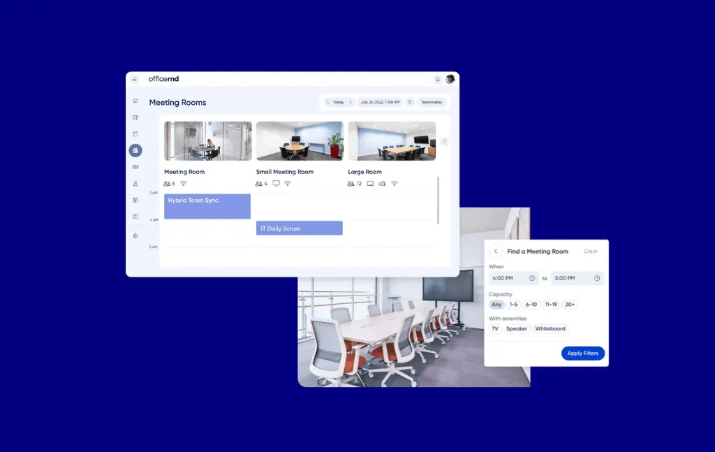 OfficeRnD meeting room booking software platform