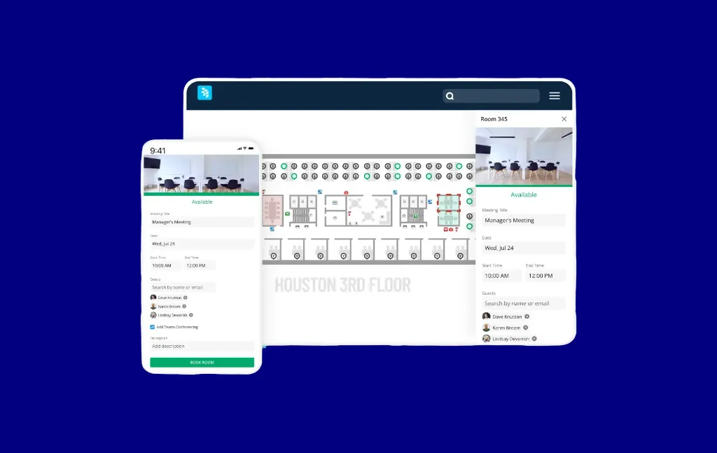 OfficeSpace meeting room booking software platform